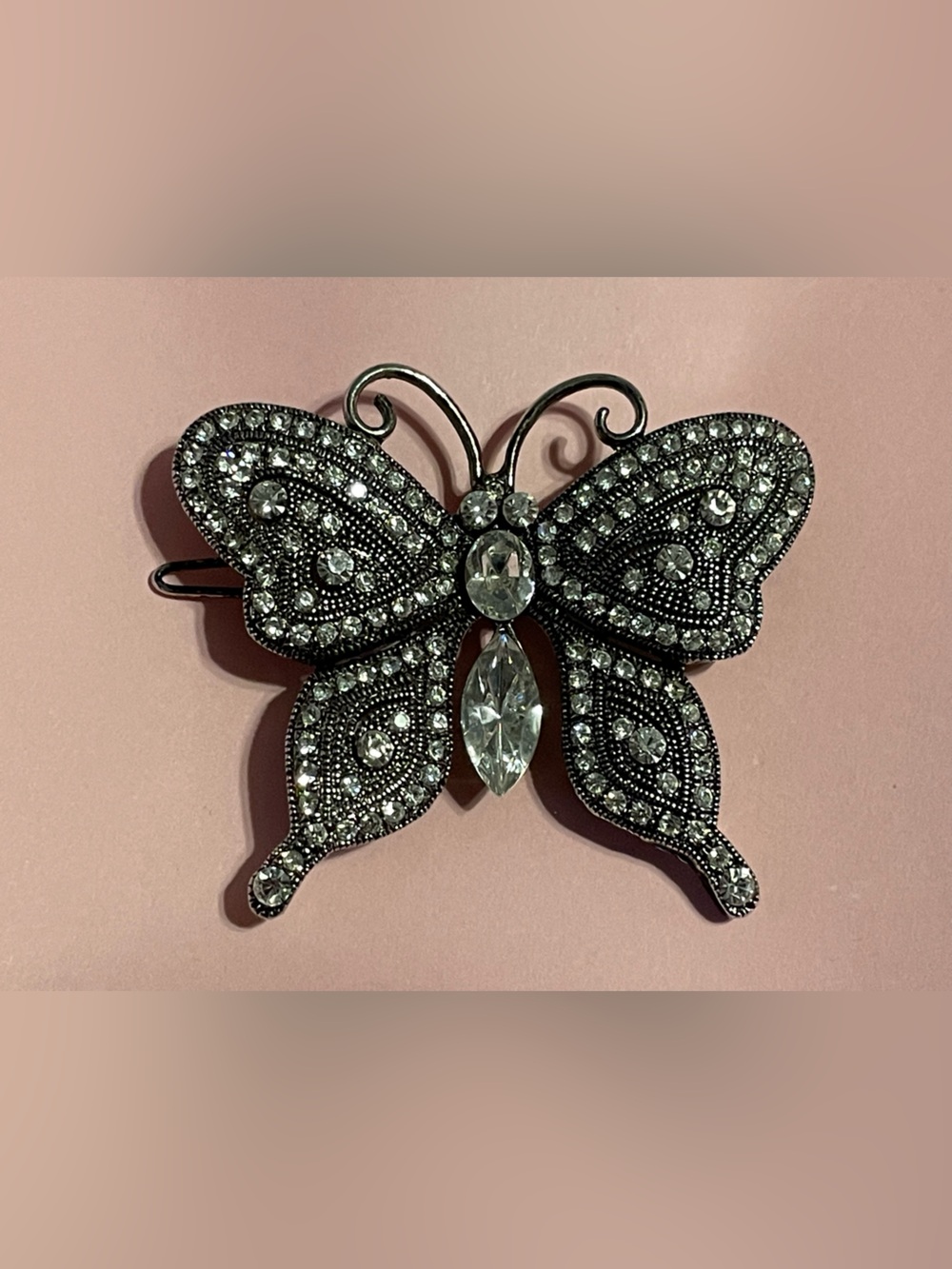 Jeweled Butterfly Hair Clip #9658